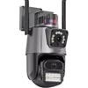 K2 STORE - Telecamera IP 8MP 4K esterno WiFi PTZ 2 obiettivo doppio schermo 8X zoom CCTV Applicazione ICSEE