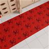 PETTI Artigiani Italiani - Tappeto Cucina Natalizio, Passatoia Cucina Natalizio, Tappeto Natalizio Cucina Antiscivolo e Lavabile, Tappeto per Natale 52x180 cm Fiocco Rosso, Made in italy