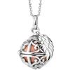 Engelsrufer ERN-ER23-16-XS - Collana da donna in argento Sterling con sfera sonora color rosa, chiusura a moschettone, senza nichel, dimensioni: 45 + 5 cm, 50 cm, Argento sterling, Nessuna pietra