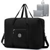 SPAHER Borsone 55x40x20 Borsa Bagaglio a Mano Borsa Viaggio Lufthansa Tui Airways 45L Travel Duffle Bag Pieghevole Borsa Palestra Borsa da Viaggio Borsa a Mano Borsa da Cabina Nero