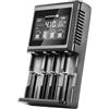 EverActive 18650 - Caricatore per 4 batterie AAA, AA, C e D, professionale e veloce, grande display LCD, test di capacità, modello: UC-4000