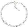 Amen Bracciale Amen tennis rodiato bianco con zirconi ovali e tondi bianchi BT2OVBBBZ16