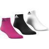 adidas Light Ank 3pp, Socks Uomo, Real Magenta/Black/White, XS