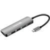 Sandberg USB-C Dock HDMI+3xUSB+PD 100W USB-C Dock HDMI+3xUSB+PD, 136-32 (USB-C Dock HDMI+3xUSB+PD 100W, Wired, USB 3.0 (3.1 Gen 1) Type-C, 100 W, Grey, 4K Ultra HD, Aluminium)