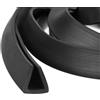 QUARKZMAN Profilo di Protezione a U, Tipo Piatto di Protezione per Bordi in Striscia di Tenuta in Gomma di Lunga 9.8piedi per Bordi da 7.5-8mm, (7/16 L x 15/32 A) Nero