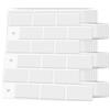 Art3d Piastrelle in ceramica, Staccare e attaccare, autoadesive, per piastrelle, cucina, pannelli da parete 3D, colore bianco, 30 x 30 cm