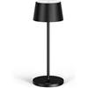 Madrigal Stilosa XL Lampada da Tavolo Senza Fili - Abat Jour Led Ricaricabile Scrivania e Comodino di Design - Lume Touch USB C - Luce Wireless Salotto - Dimmerabile - Lampade Ristorante - Nero