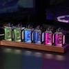 LIROPAU Orologio a tubo Nixie, LED RGB Orologio a tubo | Più modalità Disponibili, Interruttore 12/24 ore per Regali per la decorazione della casa dell'ufficio