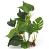 Jzhen Pianta Acquatica Artificiale Pianta,Piante di acqua Artificiale Erba in Plastica Verde per Decorativo Acquario con Base