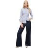 Motivi: Camicia in Popeline a Righe Blu. 38 Stagione Autunno Inverno 2024