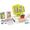 Smoby - Piccolo registratore di cassa - 30 accessori - Calcolatrice vera, scanner - Banconote, monete, carte di credito - Suono e luce - Dai 3 anni - Prodotto in Francia
