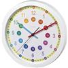 Hama Easy Learning Quartz wall clock Cerchio Multicolore, Bianco