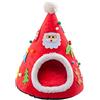 TWEW Tenda da letto a forma di albero di Natale, per gatti piccoli e grandi, lavabile in lavatrice, cuscino ultra morbido