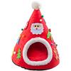 TWEW Tenda da letto a forma di albero di Natale, per gatti piccoli e grandi, lavabile in lavatrice, cuscino ultra morbido
