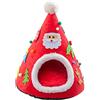 TWEW Tenda da letto a forma di albero di Natale, per gatti piccoli e grandi, lavabile in lavatrice, cuscino ultra morbido