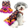 Zunea Costume di Halloween per cani di piccola taglia, divertente, spaventoso, zucca, vestito per cuccioli, in morbido raso, con fiocco, per cani, gatti, abbigliamento per animali domestici, per