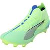 PUMA Women Ultra 5 Match+ FG/AG Wn's Soccer Shoe, Fizzy Apple-PUMA White-BLUEMAZING, 37.5 EU