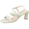 L37 HANDMADE SHOES Solo Dancing, Sandalo con Tacco Donna, Verde, 35 EU