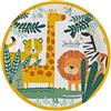 amscan 9909345-66 - Piattini Get Wild, 8 pezzi, diametro 23 cm, carta Safari, piatti di carta, piatti di carta, piatti per feste, stoviglie usa e getta, compleanno per bambini