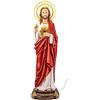 DRW Figura Sacro Cuore di Gesù con Corona di luce in Resina Dipinto a Mano 20x20x61 cm