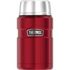 Thermos per Alimenti, Acciaio Inossidabile., Acciaio Inox, Rosso Mirtillo, 9,3 x 9,3 x 18,5 cm
