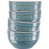 STAUB Ceramique - Set di 4 ciotole, 400 ml, ciotole per cereali, ciotole da dessert, in ceramica, 12 cm, colore: turchese anticato, 4 pezzi