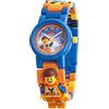 ClicTime LEGO Watch Movie 2-Emmet, include 12 minifigure aggiuntive integrate nel braccialetto, quadrante analogico, vetro acrilico antigraffio 8021445, Colorato., klein, giapponese