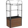Keter Serra MAPLE GROW HOUSE con fioriera inclusa con effetto legno 99x58x185