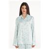 Tezenis Camicia In Raso Manica Lunga Con Risvolti Donna Azzurro