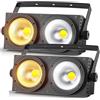 ZonQoonz 2PCS COB 200W Faro Teatrale, Accecatori LED D mx Bianco Freddo/Caldo Luce di Scena Effetti Illuminazione Blinder D MX 8CH, Faretto Luci da Palco per Discoteca Matrimonio Bar Feste Pubblico