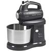BEPER Sbattitore con Ciotola in Acciaio, Argento, 300 W
