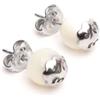 Tamashii orecchini Sphere con pietra madreperla di 8 mm e OM in argento 925.EHST8-39