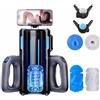 Generico Leten King Pro Masturbatore Uomo Automatico Elettrico Masturbatore Per Pene Realistico Sex Toy Vagina Finta Con 10 Spinte E Doppie Maniglie E Supporto Per Telefono E 2 Doppie Maniche Aperte E Voce Sex