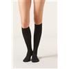 Calzedonia Calze Lunghe In Lana E Cotone Blu