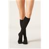Calzedonia Calze Lunghe In Lana E Cotone Nero