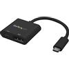 StarTech.com Cavo adattatore da USB-C a DisplayPort con Power Delivery - 4K60Hz HBR2 - Convertitore video USB Type-C a DP 1.2 con ricarica - 60W Pass-Through - Thunderbolt 3 (CDP2DPUCP)