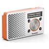 TechniSat DIGITRADIO 1 - Radio DAB+ portatile con batteria ricaricabile (DAB, VHF, Altoparlante, Ingresso per cuffie, Memoria preferiti, Display OLED, Compatta, 1 Watt RMS), Argento/Arancione