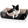 BedDog® Lupi Letto per Cane/Gatto Cuccia S Fino a XXXL, 24 Colori a Scelta, Cuscino per Cane, Divano per Cane, Cestino per Cane, Nero/Beige L