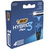 BIC HYBRID FLEX 3 LAME X 4