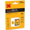 Kodak EKMSDM128GXC10K Premium - Scheda di memoria microSDXC da 128 GB, ad alta velocità, adattatore SD UHS-I, U1, fino a 85 MB/sec