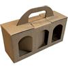 Weboxes Porta vasetti 25 x 8 x 12cm (LxPxH) Confezione da 20 pezzi - Colore Avana-