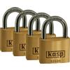 Best Price Square Kasp K12520D4 Lucchetto in ottone premium, 20 mm, confezione quadrupla