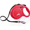 flexi Guinzaglio avvolgibile a fettuccia flexi New Classic L, 8 m - rosso