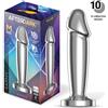 AfterDark Sarmy Metal Vibrating Dildo Plug Size M