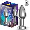 AfterDark Dimpor Metal Vibrating Anal Plug Size L