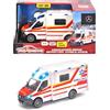 Majorette - Grand Series Ambulanza giocattolo Mercedes-Benz, realizzata in metallo e plastica, 12,5 cm, luce e suono (213712001038)