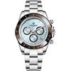 DAOLVEN Pagani Design 1644 Orologio da polso da uomo, movimento al quarzo VK63, in acciaio inox, impermeabile fino a 100 m, quadrante Panda, cronografo, Blu ghiaccio., Classico