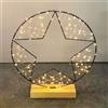 Wisdom Lampada decorativa a forma di Stella di natale 80 Led con base in legno Wisdom