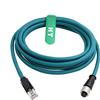 HangTon Cavo Ethernet M12 A-Codifica 8 Pin Femmina a RJ45 Cat-7e Patch Cord per Attuatore Industriale Sensore Applicazione Automazione Rete Profibus 2m