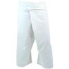 GURU SHOP Guru-Shop, Pantaloni da Pescatore in Cotone Thailandese, Pantaloni Avvolgenti, Pantaloni da Yoga, M/L Bianco, Dimensione Indumenti:One Size, Pantaloni da Pescatore Pantaloni da Yoga